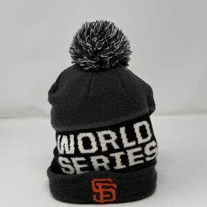 SF Giants 2014 World Series Champions Beanie Nike MLB Gray Black OS